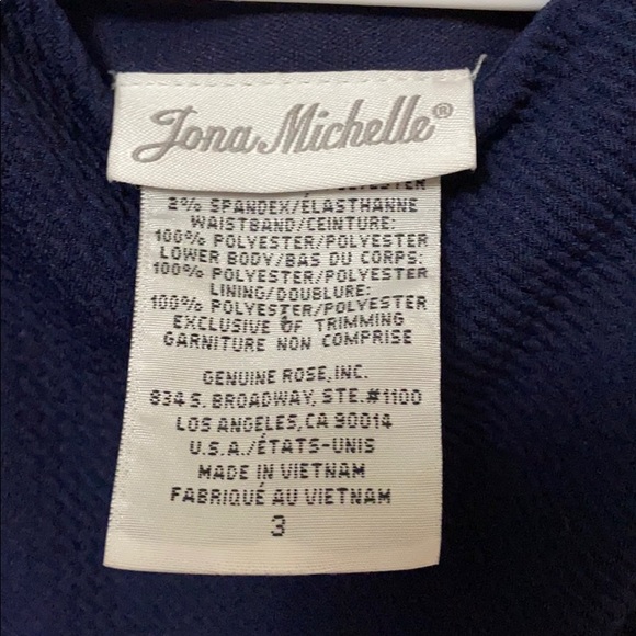 Jona Michelle Navy, White & Red Dress - Picture 6 of 6